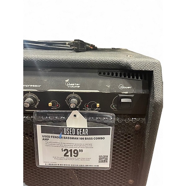 Used Fender Bassman 100 Bass Combo Amp