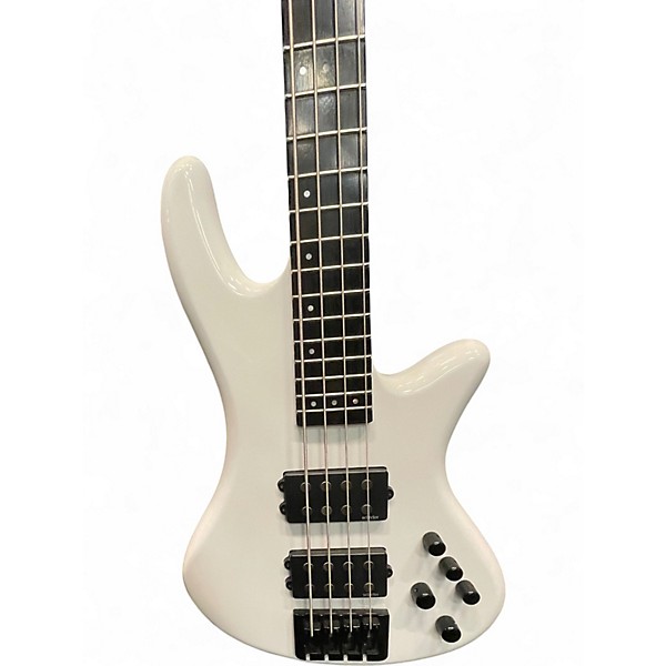 Used Schecter Guitar Research C4 4 String WHITE Electric Bass Guitar