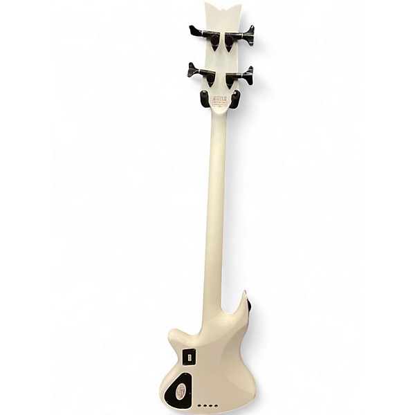 Used Schecter Guitar Research C4 4 String WHITE Electric Bass Guitar