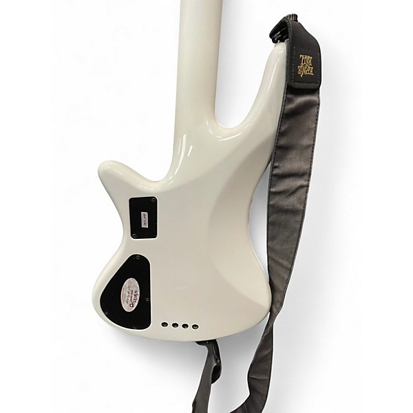 Used Schecter Guitar Research C4 4 String WHITE Electric Bass Guitar