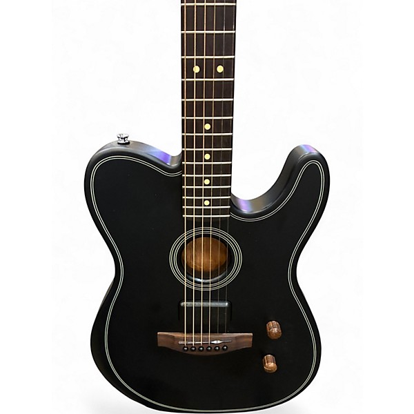 Used Fender Acoustasonic Player Telecaster BLACK Acoustic Electric Guitar