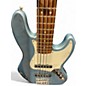 Used Fender Standard Jazz Bass V 5 String Blue Electric Bass Guitar