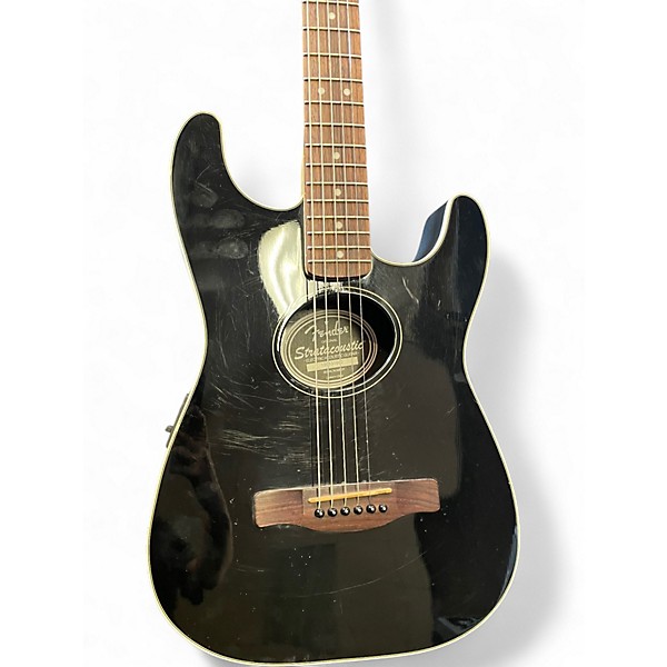 Used Fender Stratacoustic Black Acoustic Electric Guitar