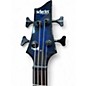 Used Schecter Guitar Research Diamond Passive Custom Active Blue Burst Electric Bass Guitar