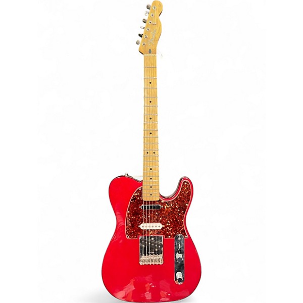 Used Fender Deluxe Nashville Power Telecaster Red Solid Body Electric Guitar