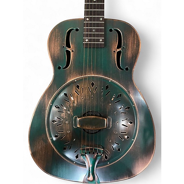Used Recording King RM-997 Swamp Green Resonator Guitar
