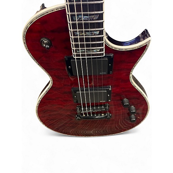 Used 2022 ESP ec-1000 Deluxe Wine Red Solid Body Electric Guitar
