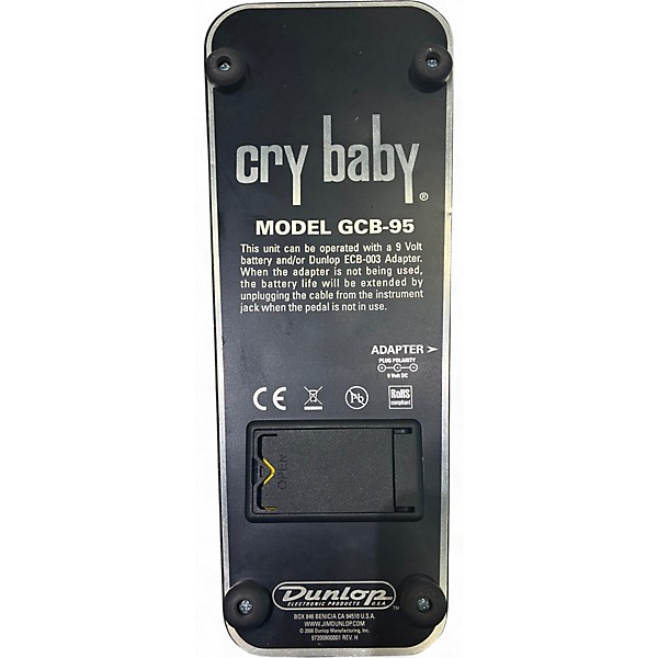 Used Dunlop GCB95 Original Crybaby Wah Effect Pedal