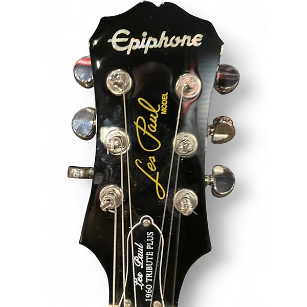 Used Epiphone les paul 1960 tribute plus Trans Purple Solid Body Electric Guitar