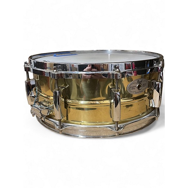 Used Pearl 14in Sensitone Snare Custom Brass Brass Drum