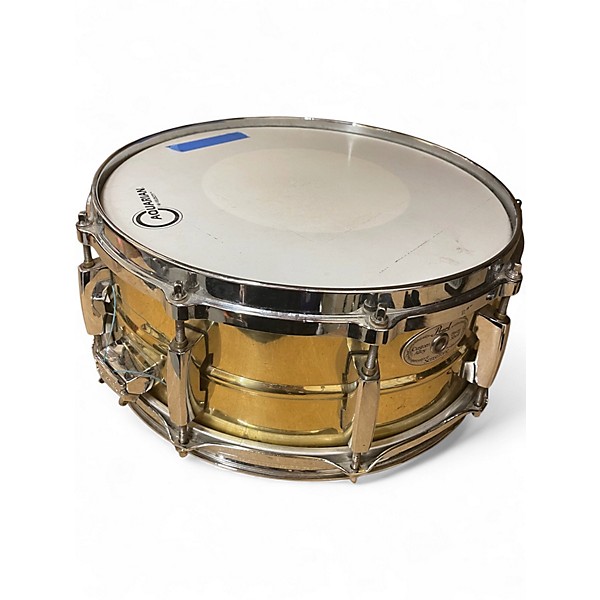 Used Pearl 14in Sensitone Snare Custom Brass Brass Drum