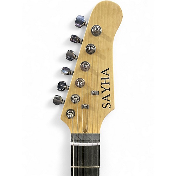 Used Sayha electric guitar Black Solid Body Electric Guitar