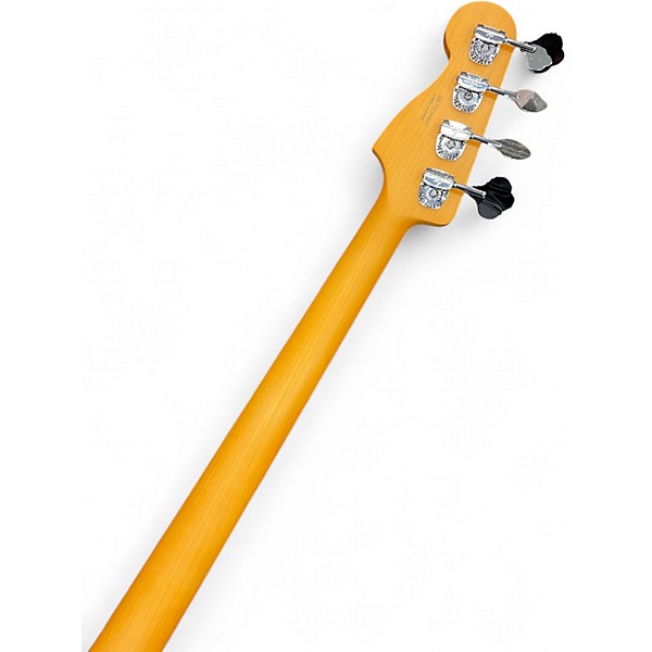 Used 2022 Fender American Ultra Precision Bass Plus Top Ebody Fingerboard Transparent Sunset Orange Electric Bass Guitar