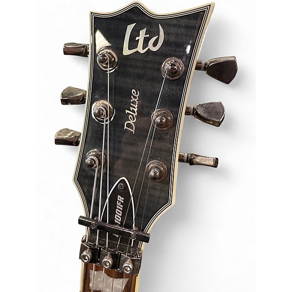 Used ESP LTD EC1001FR See Thru Black Solid Body Electric Guitar