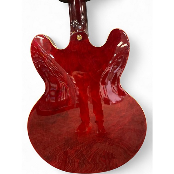 Used Epiphone Rivera P90 Wine Red Hollow Body Electric Guitar