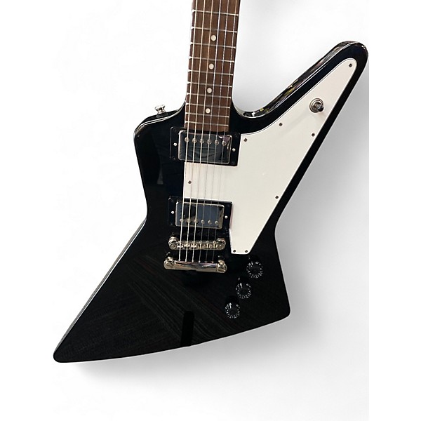 Used Epiphone Explorer Black and White Solid Body Electric Guitar