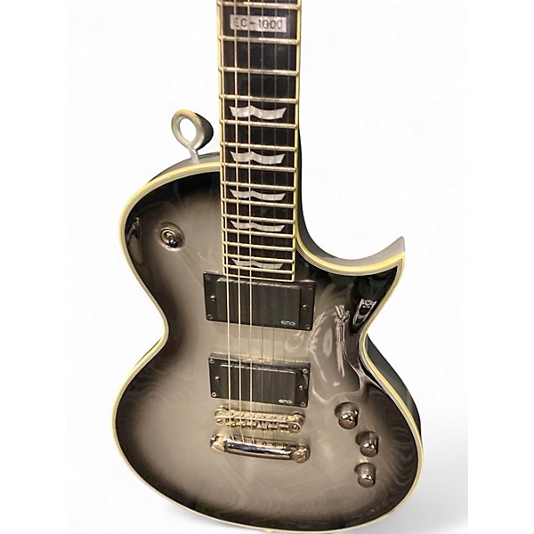 Used ESP LTD EC1000 Deluxe Silver Sunburst Solid Body Electric Guitar