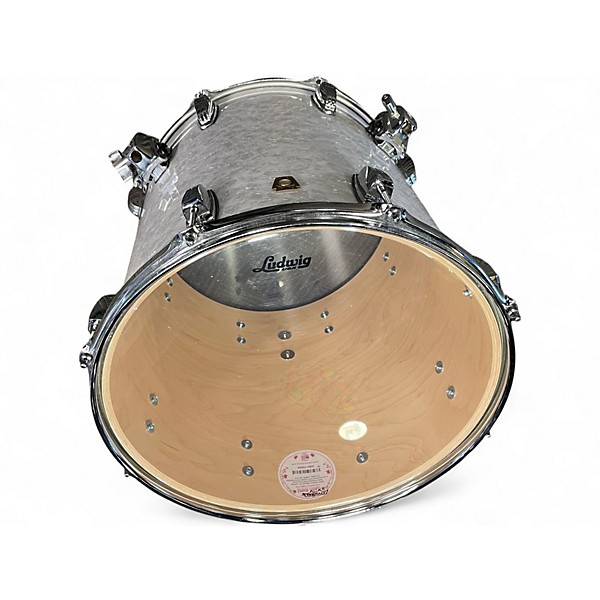 Used Ludwig 3 Piece Classic Maple WHITE MARINE PEARL Drum Kit