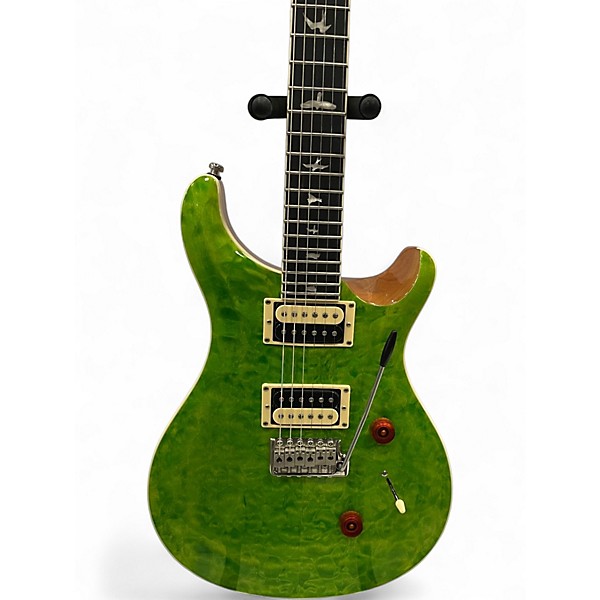 Used 2022 PRS SE Custom 24 Quilted Carved Top With Ebony Fingerboard Eriza Verde Solid Body Electric Guitar