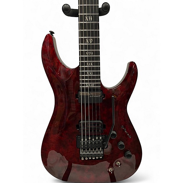 Used 2021 Schecter Guitar Research C1 Apocalypse C-1 FR-S  Red Reign Solid Body Electric Guitar