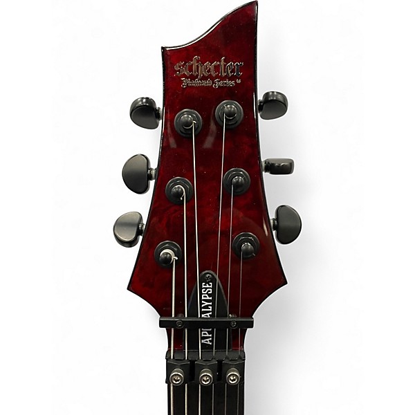 Used 2021 Schecter Guitar Research C1 Apocalypse C-1 FR-S  Red Reign Solid Body Electric Guitar
