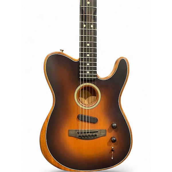Used Fender American Acoustasonic Telecaster 2 Color Sunburst Acoustic Electric Guitar