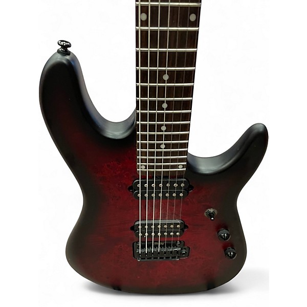 Used Sterling by Music Man Jason Richardson Cutlass 7-String Dark Scarlet Burst Satin Solid Body Electric Guitar