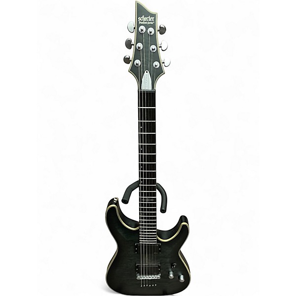Used Schecter Guitar Research C1 Platinum Metallic Green Solid Body Electric Guitar