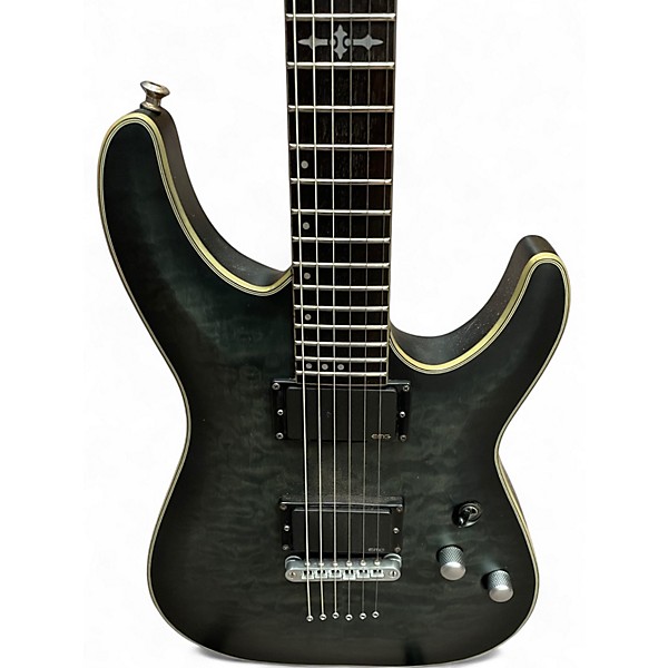 Used Schecter Guitar Research C1 Platinum Metallic Green Solid Body Electric Guitar