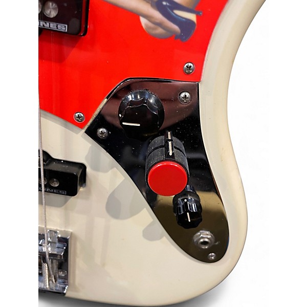 Used 2002 Fender Standard Jazz Bass Antique White Electric Bass Guitar
