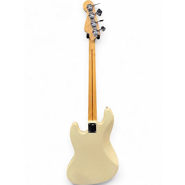 Used 2002 Fender Standard Jazz Bass Antique White Electric Bass Guitar