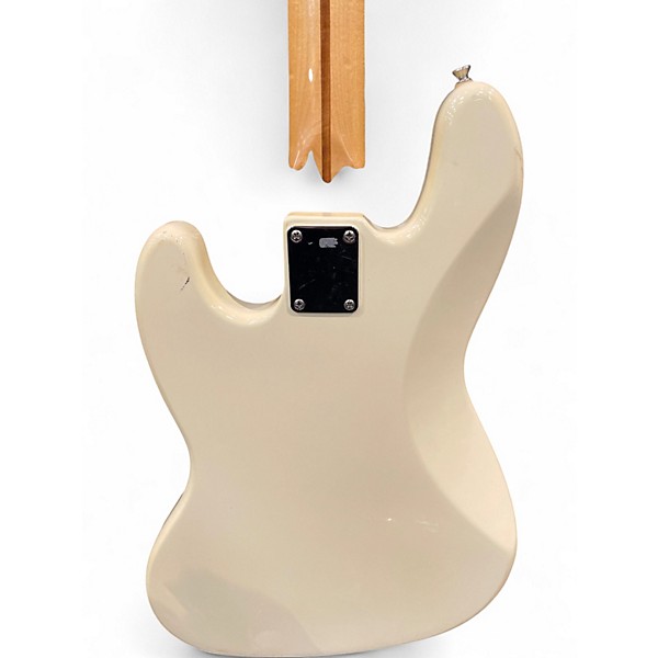 Used 2002 Fender Standard Jazz Bass Antique White Electric Bass Guitar
