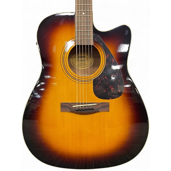 Used Yamaha FX335C 2 Color Sunburst Acoustic Electric Guitar