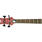Used Schecter Guitar Research Stiletto Custom 4 String Satin Red Electric Bass Guitar