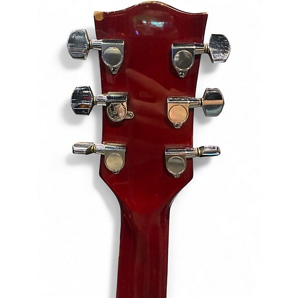 Used Memphis Les Paul Copy Red burst Solid Body Electric Guitar
