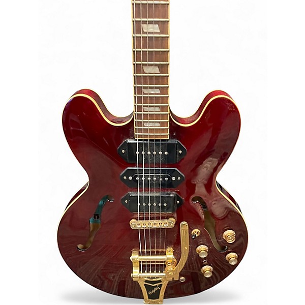 Used Epiphone Riviera P93 Wine Red Hollow Body Electric Guitar