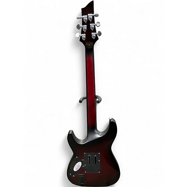 Used Schecter Guitar Research C1 Floyd Rose Platinum Crimson Red Trans Solid Body Electric Guitar