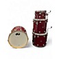 Used DW 4 Piece Collector's Series Jazz Red Sparkle Drum Kit thumbnail