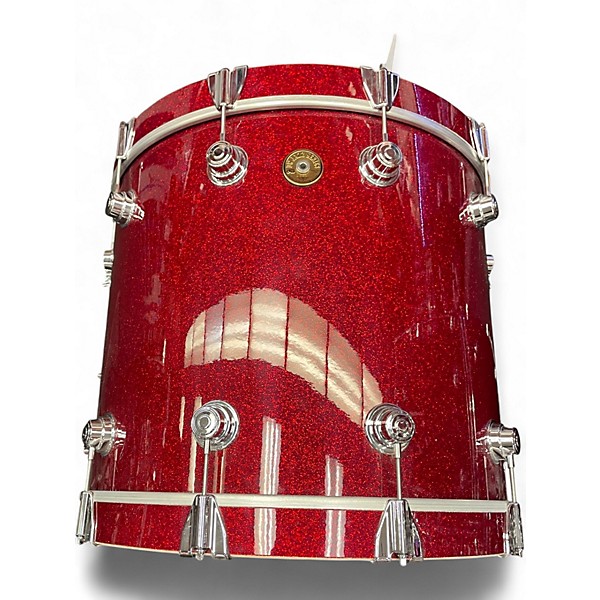 Used DW 4 Piece Collector's Series Jazz Red Sparkle Drum Kit