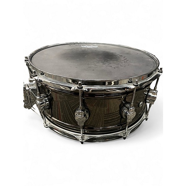 Used DW 6.5X14 Design Series Snare BLACK NICKEL OVER BRASS Drum