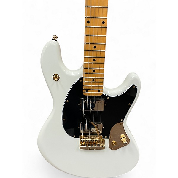 Used Sterling by Music Man Jared Dines White Solid Body Electric Guitar