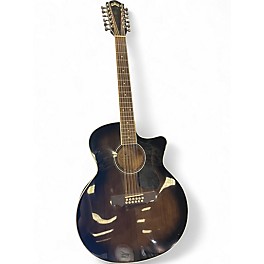 Used Guild F2512CE Trans Black Burst 12 String Acoustic Electric Guitar