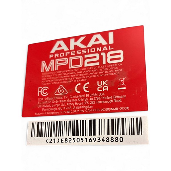 Used Akai Professional MPD218 MIDI Controller