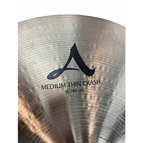 Used Zildjian 16in A Series Medium Thin Crash Cymbal
