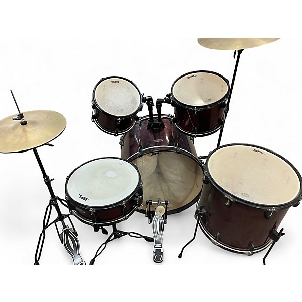 Used SPL 5 Piece JUNIOR KICKER 5 PIECE DARK RED Drum Kit
