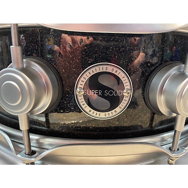 Used DW 5X14 Collector's Series Finish Ply Super Solid Maple Snare Black Glass Drum