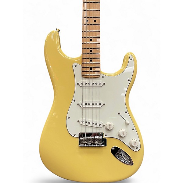 Used Fender Standard Stratocaster Cream Solid Body Electric Guitar