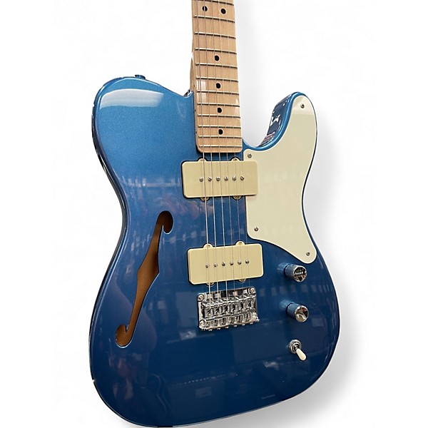 Used Squier Paranormal Cabronita Telecaster Thinline Lake Placid Blue Hollow Body Electric Guitar