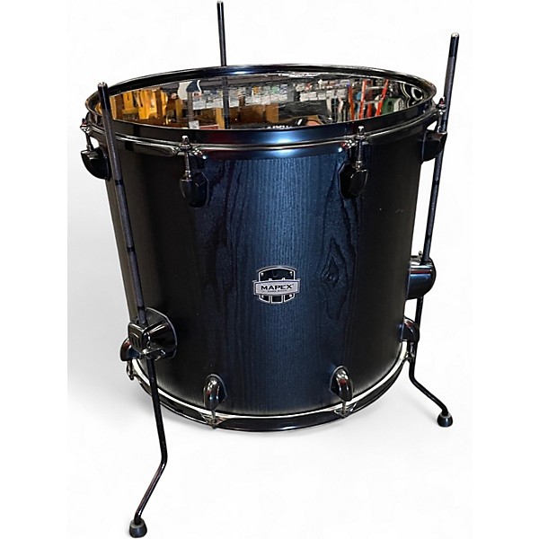 Used Mapex 5 Piece Mars Birch Black Drum Kit