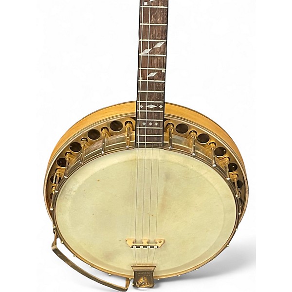 Vintage 1920s Wm. Lange Paramount Tenor Banjo Natural Banjo